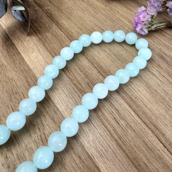 Perles en pierre naturelle vert clair - Vendu par 10 - Idéales pour bijoux et accessoires