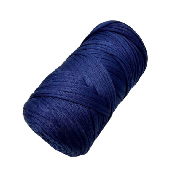 Pelote de Trapilho Satin Stretch Bleu marine – Fil souple, brillant et épais pour crochet et tricot