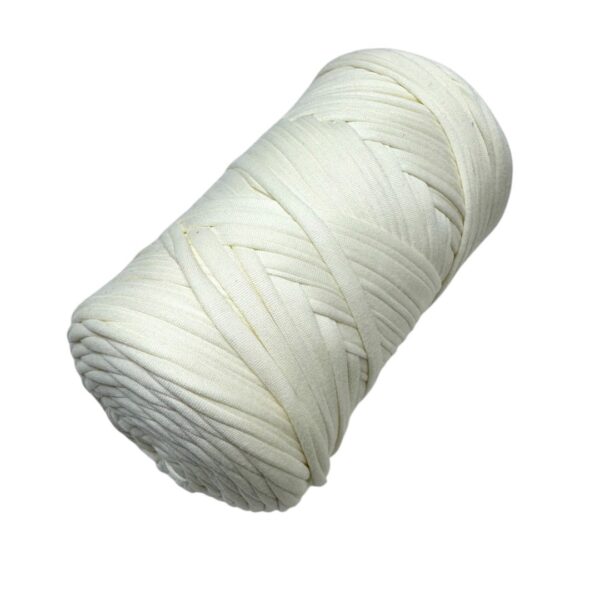 Pelote de Trapilho Satin Stretch creme – Fil souple, brillant et épais pour crochet et tricot