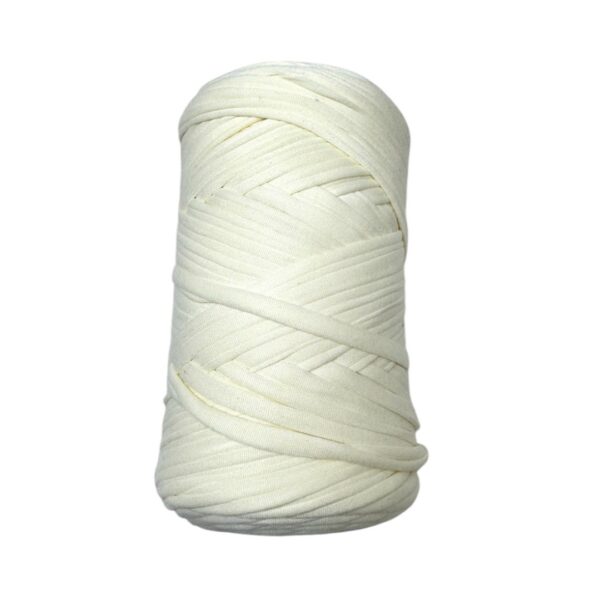 Pelote de Trapilho Satin Stretch creme – Fil souple, brillant et épais pour crochet et tricot