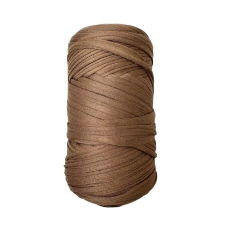 Pelote de Trapilho Satin Stretch Marron – Fil souple, brillant et épais pour crochet et tricot