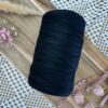 Pelote de Trapilho Satin Stretch Noir – Fil souple, brillant et épais pour crochet et tricot