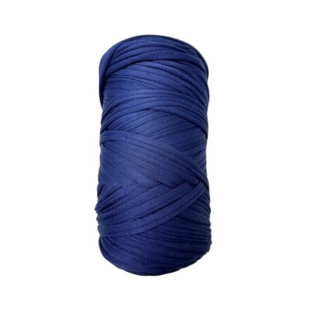 Pelote de Trapilho Satin Stretch Bleu marine – Fil souple, brillant et épais pour crochet et tricot