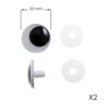 Yeux mobiles de sécurité 25 mm – Lot de 2 pièces pour peluches et amigurumis