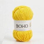 Fil coton Boho jaune 100g 210m Oeko-Tex crochet tricot Lou Passion