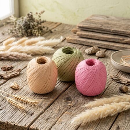 Fil raphia papier lavable 100g 120m naturel écologique pour crochet sac cabas