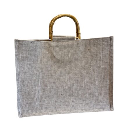 Sac cabas en jute avec anse en bambou - projet DIY crochet