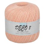 Fil coton Déco 8 saumon – 100 g – coton mercerisé pour crochet