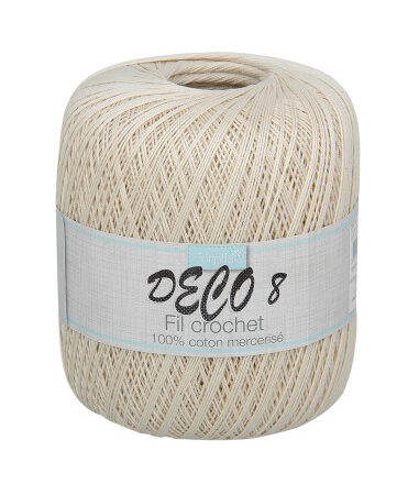 Pelote coton Deco 8 moutarde – 100 g – Fil mercerisé (Copie)