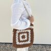 Kit Sac “Douceur Nature” – Tricoton camel & crème – PDF inclus