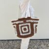 Kit Sac “Douceur Nature” – Tricoton camel & crème – PDF inclus