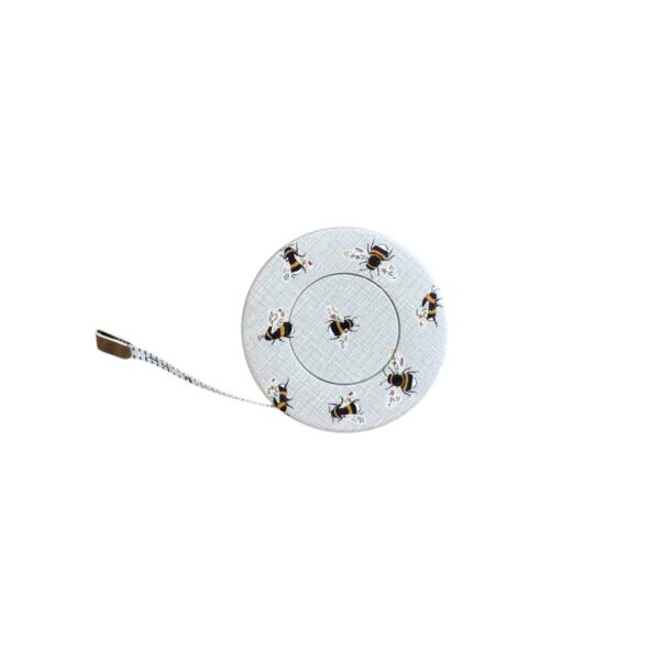 Mètre ruban rond à motif bourdons, rétractable, 150 cm / 60 pouces, accessoire de mesure pour crochet, couture ou tricot.