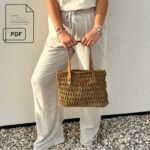 Sac cabas au crochet porté – tutoriel PDF Lou Passion pour réaliser un sac fait main avec anses cuir