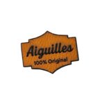 étiquette en cuir végétal Aiguilles 4x3 cm Lou Passion