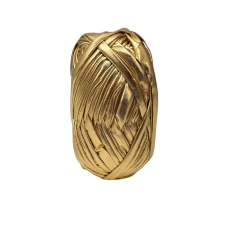 Pelote Metalic Trapilho Or effet cuir métallisé pour crochet et tricot