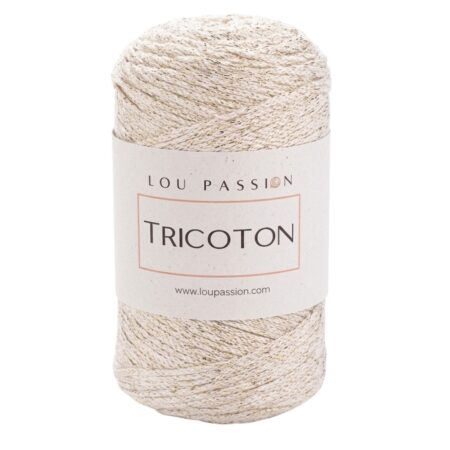 Tricoton lurex macramé brun doré réf 135 fil crochet Lou Passion