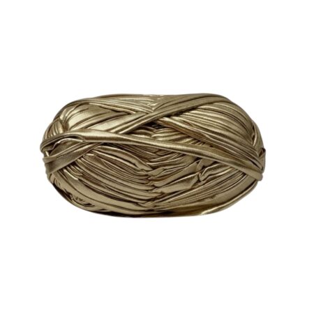 Metalic Trapilho Or – Fil effet cuir métallique pour sacs, pochettes et accessoires au crochet