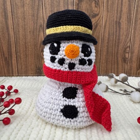 Kit bonbonniรจre bonhomme de neige au crochet Lou Passion, crรฉation de Noรซl ร rรฉaliser soi-mรชme