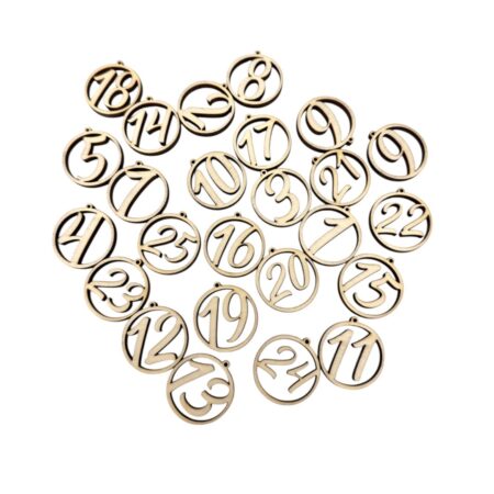 25 chiffres en bois de peuplier fabriquรฉs en France pour calendrier de lโAvent Lou Passion