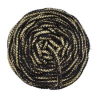 Pelote Rayon Air Casasol noir et or, fil métallisé 4 mm pour crochet, tricot et macramé, Lou Passion
