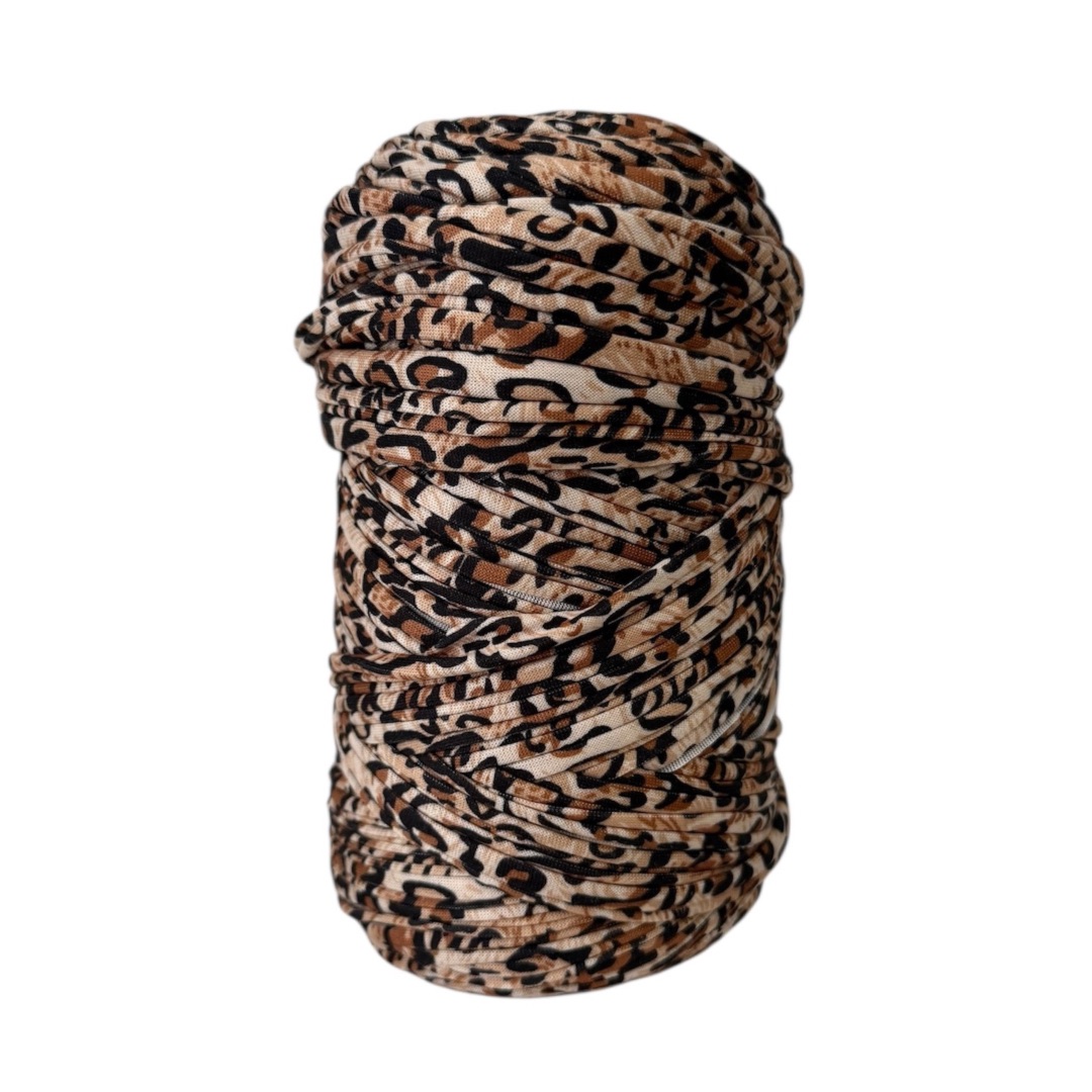 Trapilho Satin Stretch Léopard – fil satiné souple et brillant pour crochet et tricot – Lou Passion