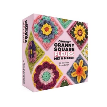 Coffret crochet Granny Square Fleurs Mix & Match – 50 modèles fleuris à crocheter – Claire Montgomerie