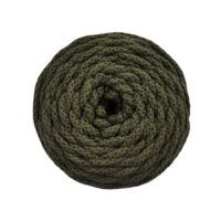 Pelote Cotton Air Casasol 5 mm couleur kaki, fil recyclé épais idéal pour le crochet et les créations DIY Lou Passion