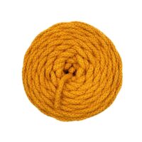Pelote Cotton Air Casasol 5 mm couleur moutarde, fil recyclé épais idéal pour le crochet, le tricot et les créations DIY Lou Passion