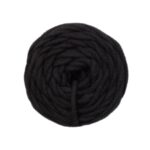 Pelote Cotton Air Casasol 5 mm couleur noir, fil recyclé épais idéal pour le crochet, le tricot et les créations DIY Lou Passion