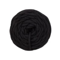 Pelote Cotton Air Casasol 5 mm couleur noir, fil recyclé épais idéal pour le crochet, le tricot et les créations DIY Lou Passion