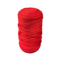 Trapilho satin stretch rouge pelote 400g 110m ruban élastique pour sac au crochet