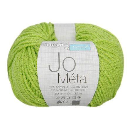 Laine Jo Mรฉtal Vert Pomme rรฉf. 1521.19 โ Pelote 50g โ 130m