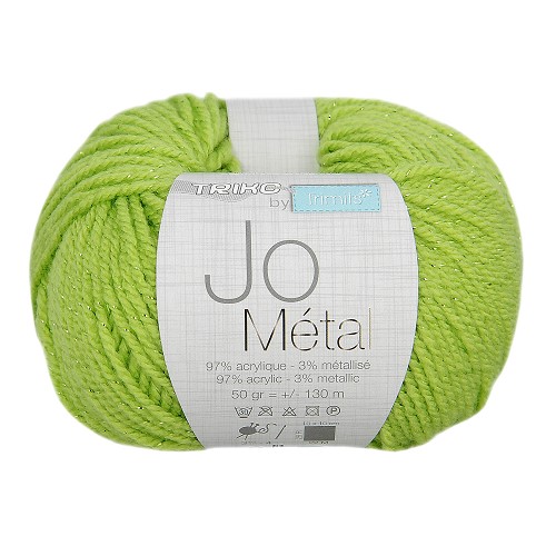 Laine Jo Métal Vert Pomme réf. 1521.19 – Pelote 50g – 130m