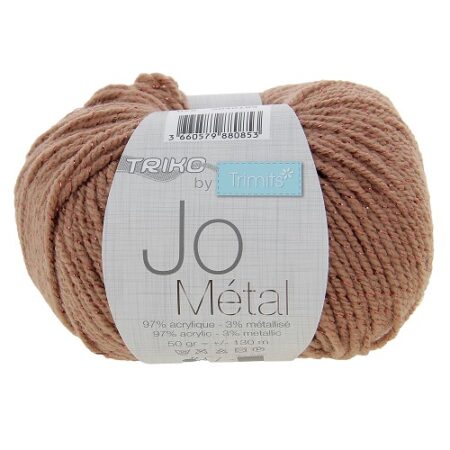 Laine Jo Métal Terre Poudré réf. 1521.25 – Pelote 50g – 130m