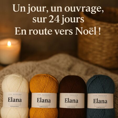 CAL de dรฉcembre Lou Passion โ 1 jour, un ouvrage sur 24 jours โ Kit crochet de Noรซl avec laines Elana