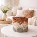 Panière au crochet en coton Casasol beige écru nude – kit crochet Lou Passion