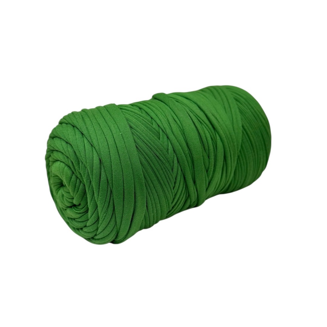 Trapilho Satin Stretch Vert – 400 g / 105 m– Fil satiné souple et brillant pour crochet et tricot | Lou Passion