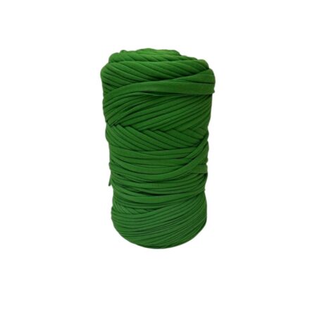 Trapilho Satin Stretch Vert – 400 g / 105 m– Fil satiné souple et brillant pour crochet et tricot | Lou Passion