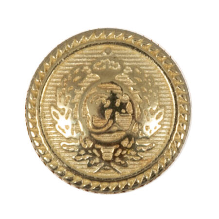 Bouton rond doré style ancien 15 mm pour couture et mercerie