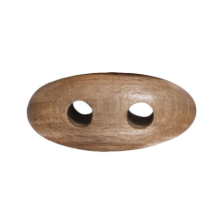 Bouton en bois ovale à deux trous pour couture et créations au crochet