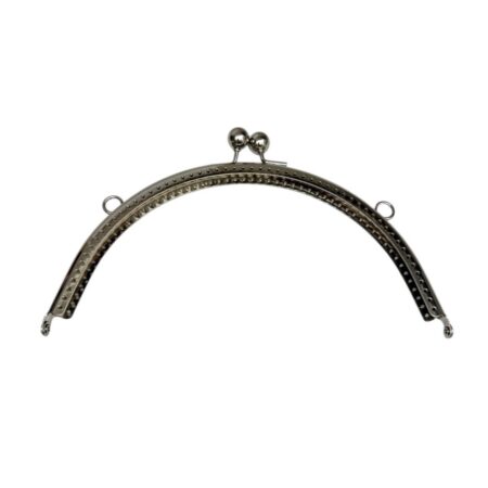 Fermoir porte monnaie et sac argent 18x9cm