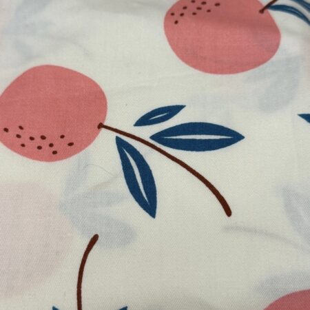 Coupon doublure tissus 50X75cm pêche