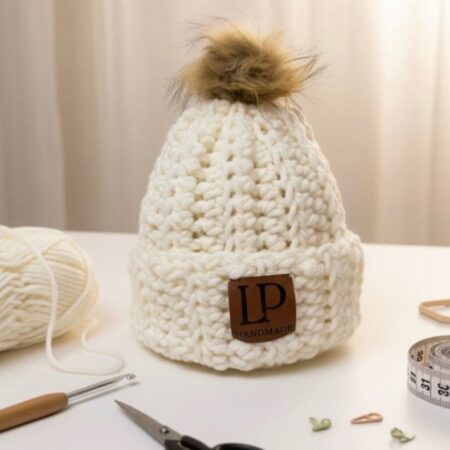 Kit bonnet au crochet rapide et facile avec pompon – Lou Passion