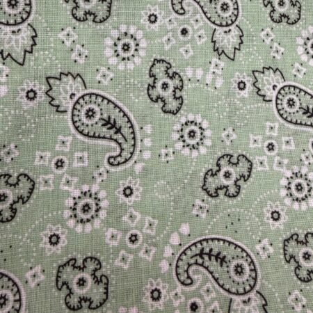 Coupon doublure tissus 50X75 cm motif vert