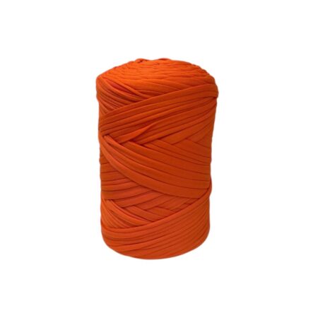 trapilho satin stretch orange fil textile pour crochet et sacs