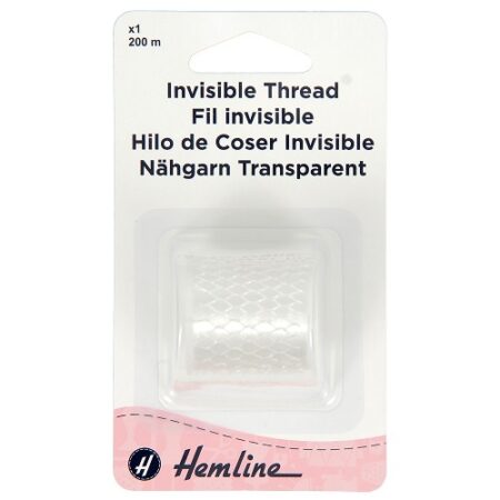 Fil à coudre invisible en nylon 200 m pour couture discrète et ourlets invisibles