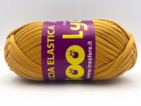 Ruban élastique Lycra WAOO jaune safran pelote 300g 110m pour sac au crochet