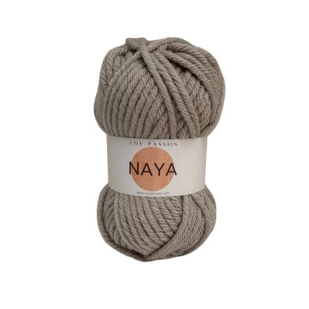 Pelote de laine Naya Sable (Beige) – 100g – 65m – Acrylique Premium – Crochet/Aiguilles 6 à 8 mm