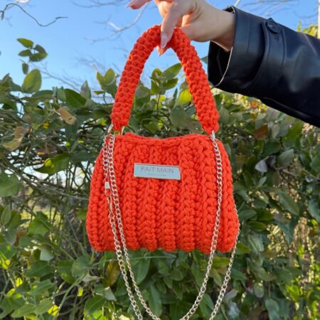 Kit crochet Spicy en trapilho sac fait main avec chaîne