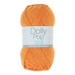 Fil Dolly Pop Trimits couleur Orange Mandarine 0176 pelote coton acrylique pour crochet et tricot